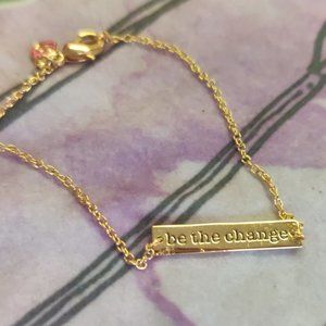 Gorjana Gold Bracelet - "be the change" Bracelet